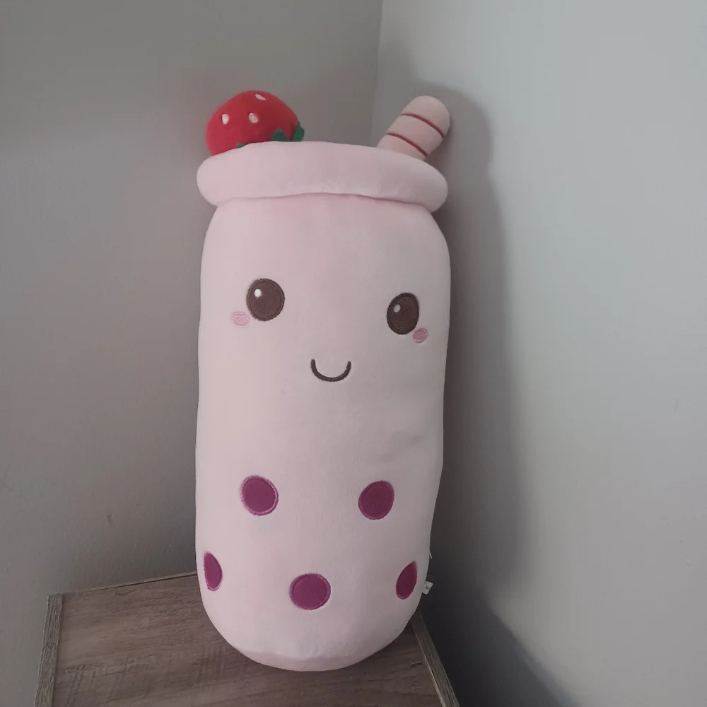 Boba Tea Long Squish Plush Pillow